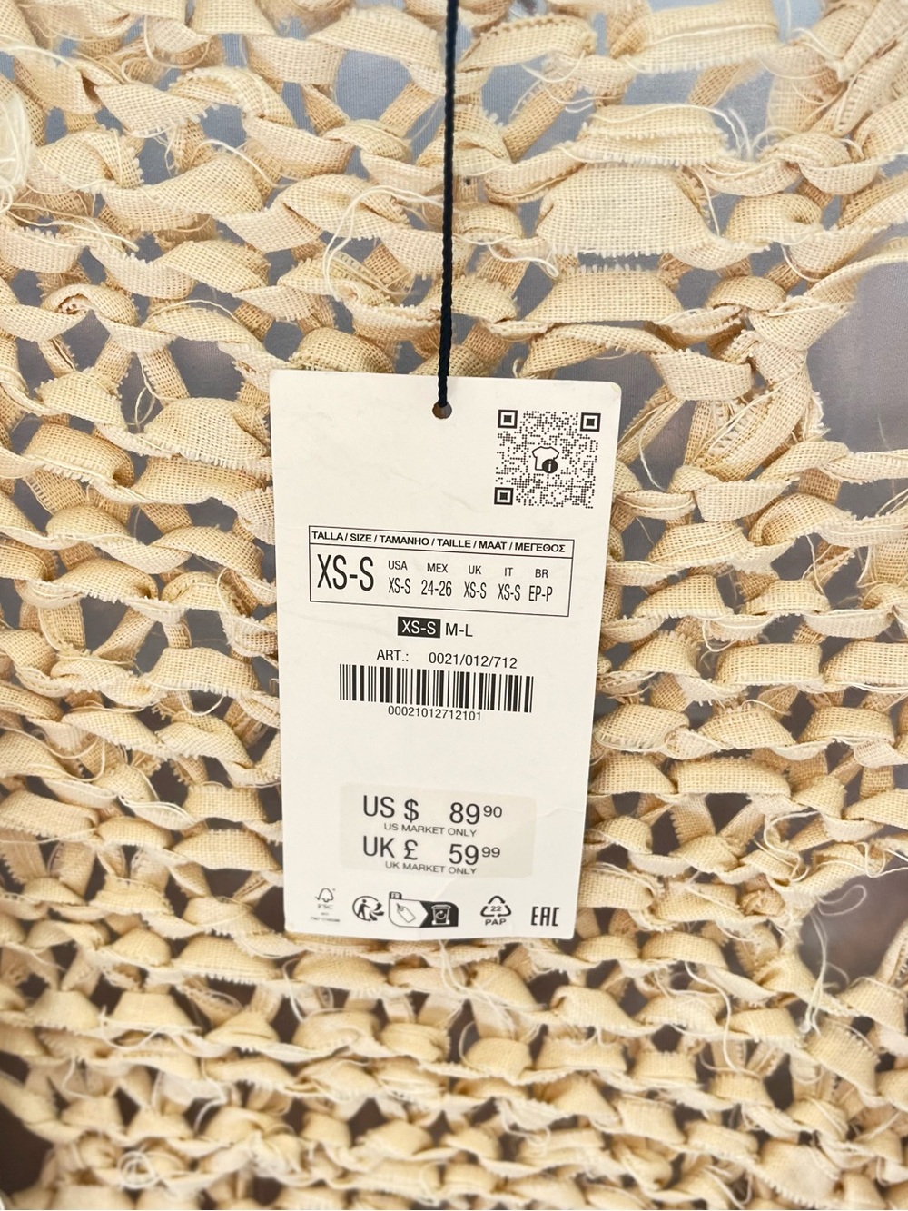 NEW Zara linen blend ribbon knit  size XS/S 
🚨FIRM PRiCE - Picture 2 of 11